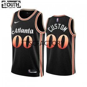Atlanta Hawks Trikot Benutzerdefinierte Nike 2022-23 City Edition Schwarz Swingman - Kinder